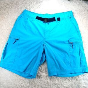 NWOT Lands' End Vibrant Blue Cargo Swim Shorts Men L. Unlined.